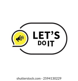 let's do it text on white background