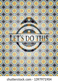 Let's do this arabic badge. Arabesque decoration.