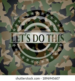 Let's do this on camo texture. Vector Illustration. Detailed. 