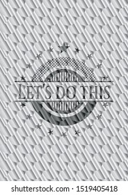 Let's do this silver emblem. Scales pattern. Vector Illustration. Detailed.