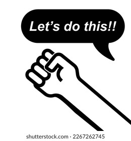 Let's do this speech bubble isolated on background vector illustration.