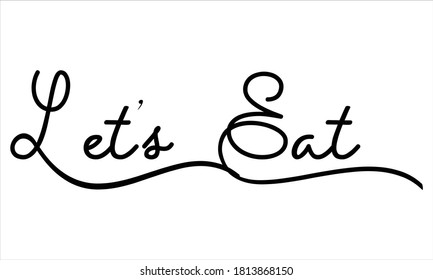 Lets Go Hand Written Black Script Stock Vector (Royalty Free ...