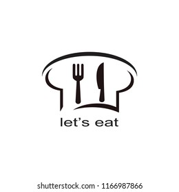 lets eat logo. pan restaurant logo