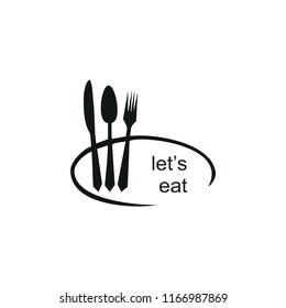 lets eat logo. pan restaurant logo