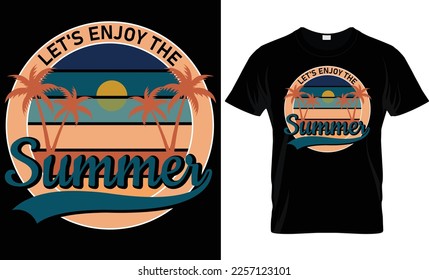 Let's enjoy the summer t-shirt design template