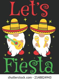 Let's fiesta mexico vector illustration. Fiesta mexico background