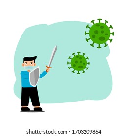 let's fight together with Covid-19