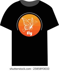 let's fly t shirts design concept 