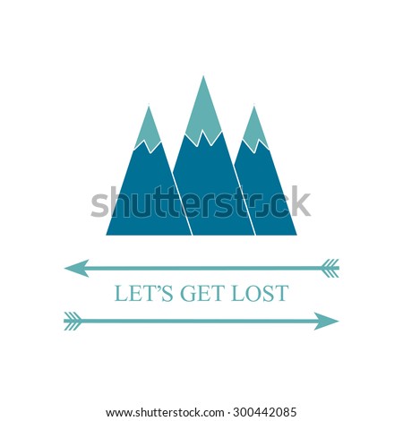 Lets Get Lost Inspiration Quote Motivational Stock Vector Royalty