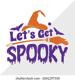 Let's Get Spooky Printable Vector Illustration