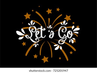 Let's Go, Beautiful greeting card poster