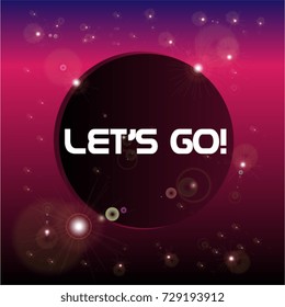 Let's Go, beautiful greeting card poster