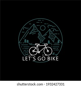 let's go bike of illustration vector design