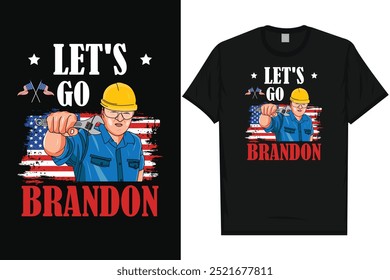 Let's go Brandon happy labor day graphics tshirt design