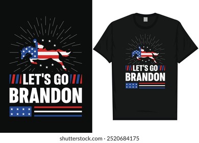 Let's go Brandon horse riding horse racing graphics tshirt design