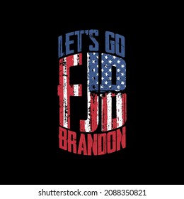 Let's Go Brandon Patriotic Vector