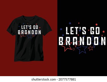 Let's go Brandon T-shirt design. USA grunge flag t shirt design. Vector svg