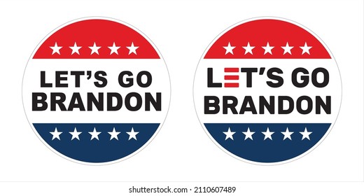 LET'S GO BRANDON T-shirt, sticker, or circle badge design vector