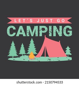 LET'S GO CAMPING Graphic Travel T-Shirt Design