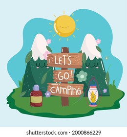 lets go camping nature landscape