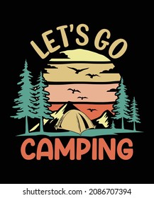Vamos Camping diseño de camisetas