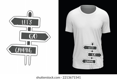 Let's Go Camping T-shirt Design 