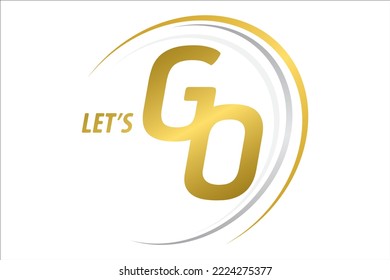 Let's Go concept logo design vector.