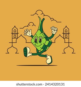Let's go Eid Mubarak with Ketupat Mascot