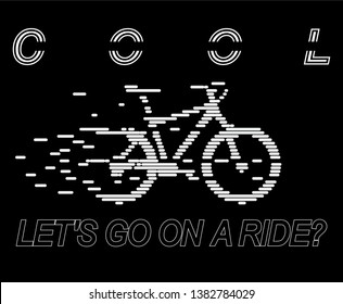 Let's go on a ride? Graphic with cool slogans. Fashion for t-shirt and apparels graphic vector typography. Stylish trendy design with typography, print for textiles and other uses. Print—vector 