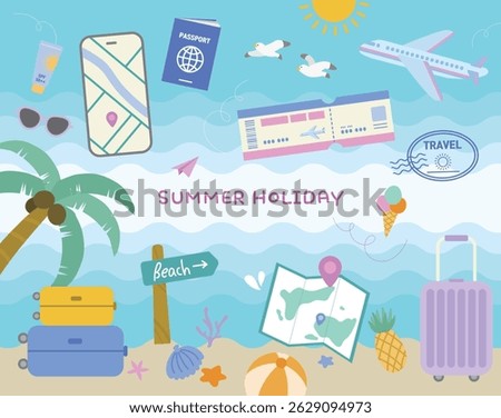 Let's go on a happy summer vacation.