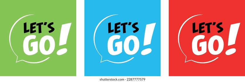 Let's go on speech bubble