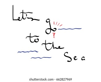 lets go to the see. Stylized image of the sea