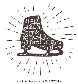Let's Go Skating typography