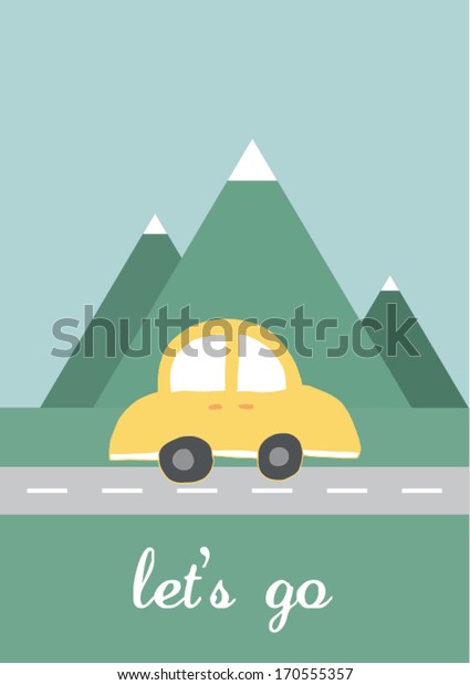 let\'s go template vector/illustration / background/\
greeting card