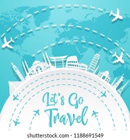 Let's go travel with famous world landmarks