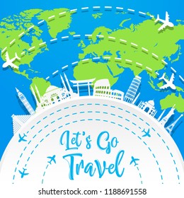 Let's go travel with famous world landmarks