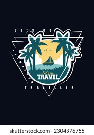 Let's go travel t shirt design 