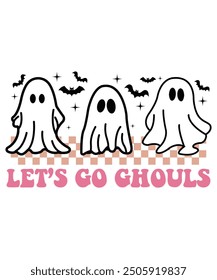 Let's Goo Ghouls Boo Retro Halloween, Stay Spooky Boo Pumpkin Halloween Shirt, Boo Coffee Pumpkin Shirt, Bat Witch Shirt, Boo Halloween Vibes, Witchy vibes designs, cute Halloween designs, Shirt Print