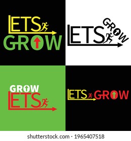 Lets grow flat minimal design