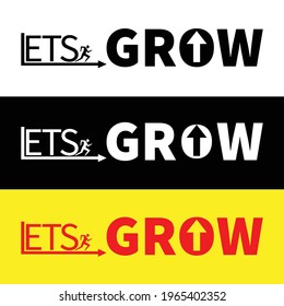 Let's grow a minimal logo 3 color formate