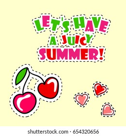 lets have a juicy summer poster with cherry