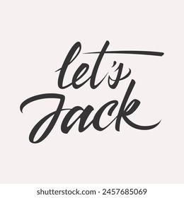 Let's Jack party lettering card
