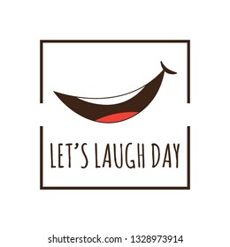 Let's Laugh Day Design Template. Vector Illustration