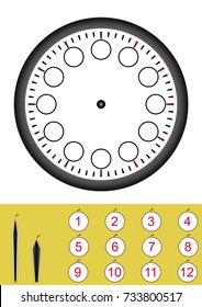 Let's Make A Clock, Worksheet For Kids