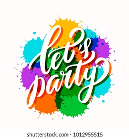 Let's party banner. 