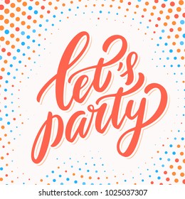 Let's party banner.