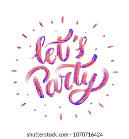 Let's party banner.