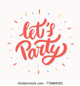 Let's party banner. 