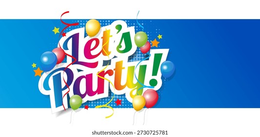 Let's party ! with colors balloons
