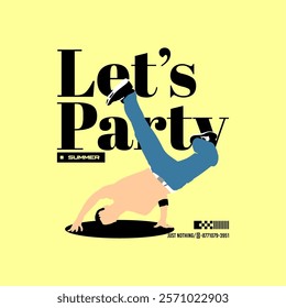 let's party dance fashion vector 